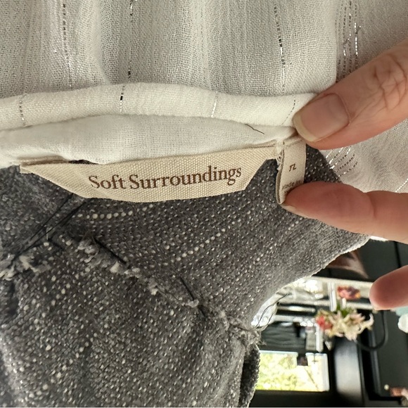 NWOT- Soft Surroundings Silver Tinsel Dress XL - Picture 3 of 4